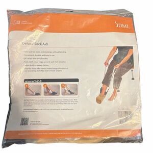 DMI Deluxe Sock Aid / Helper - Easily Pull on Socks Without Bending, Slip